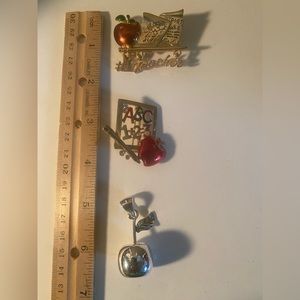 NEW! Teacher Bundle. 2 Pins/Brooches & 1 Pendant